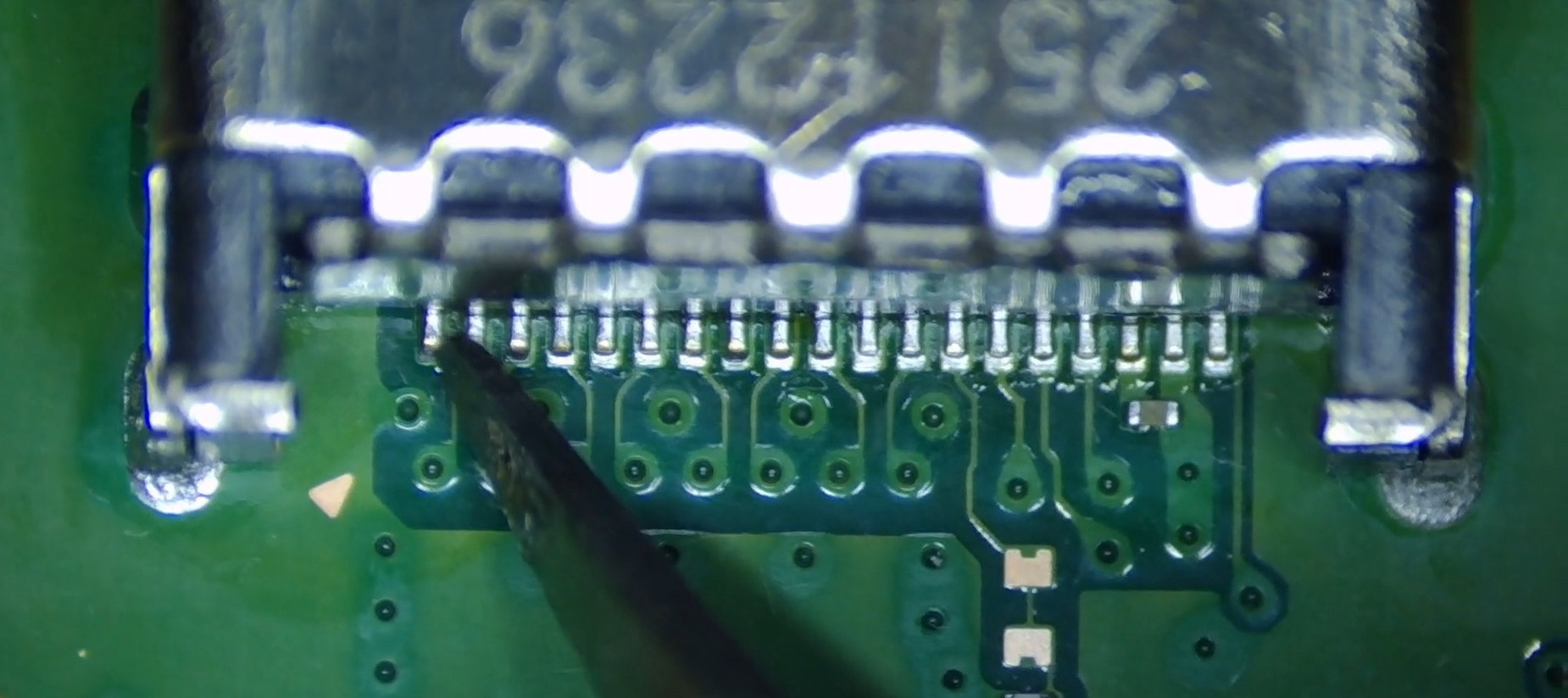 HDMI port pins getting inspected