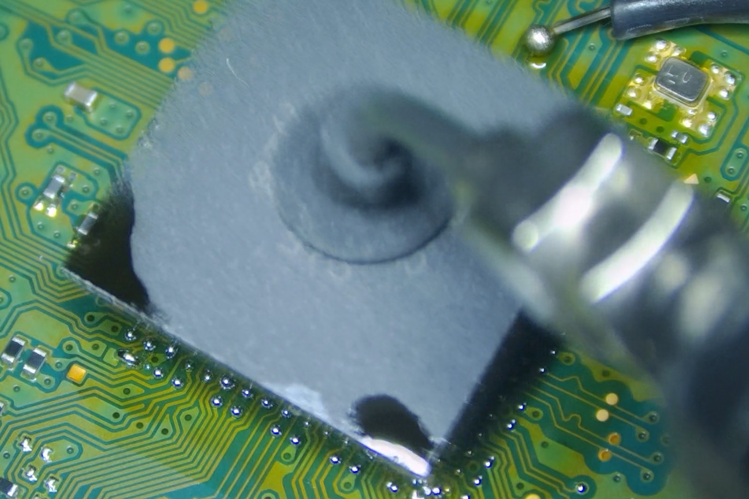 BGA chip being removed